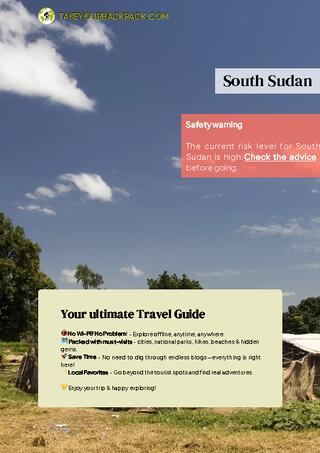 example page 0 from our offline Travel Guide for South Sudan